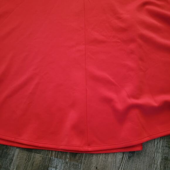 Lara Fashion Red Fit & Flare Midi Skirt Size M – Made in USA, High Waist Stretch - Picture 7 of 7